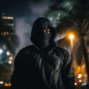 masked robber in Miami