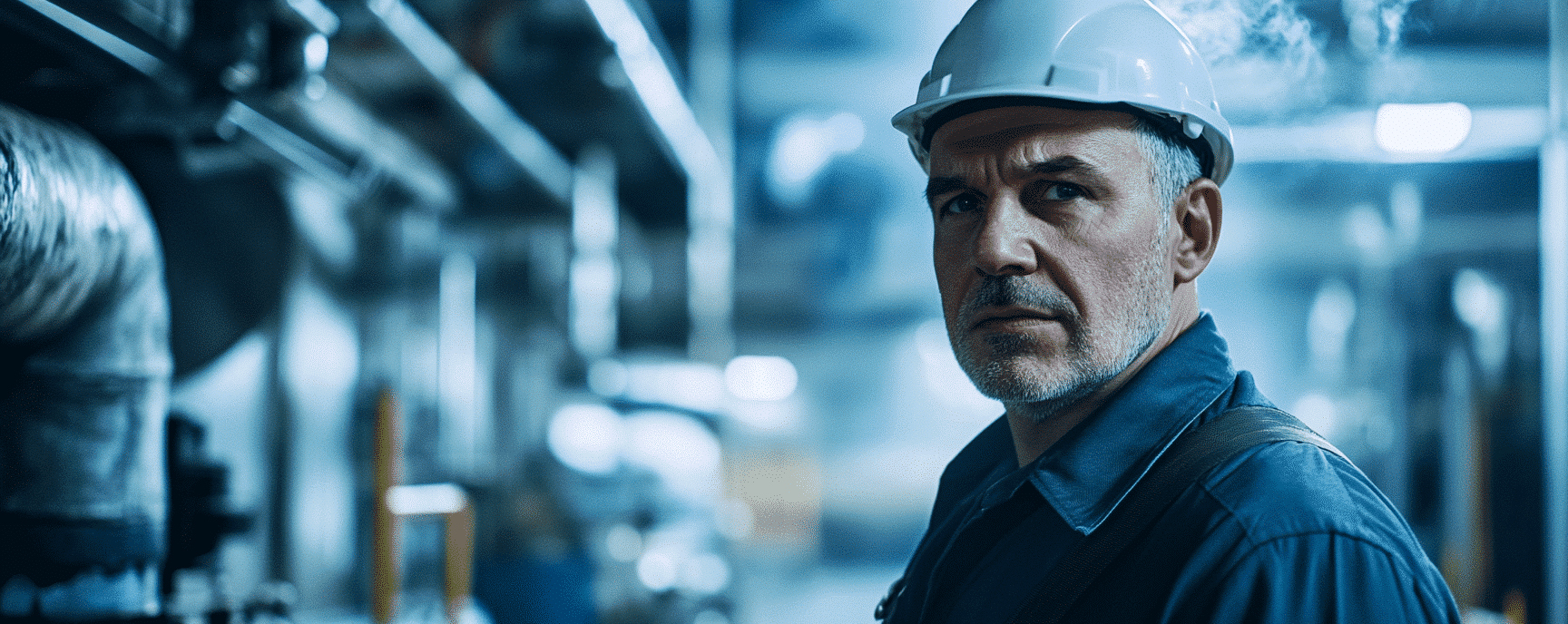 an industrial worker inside the unit