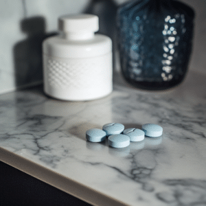 medication pills on a counter