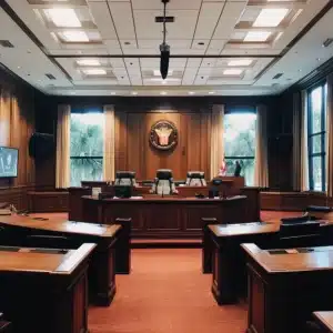 An Empty Courtroom in Florida