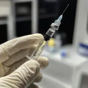 A vaccine injection.