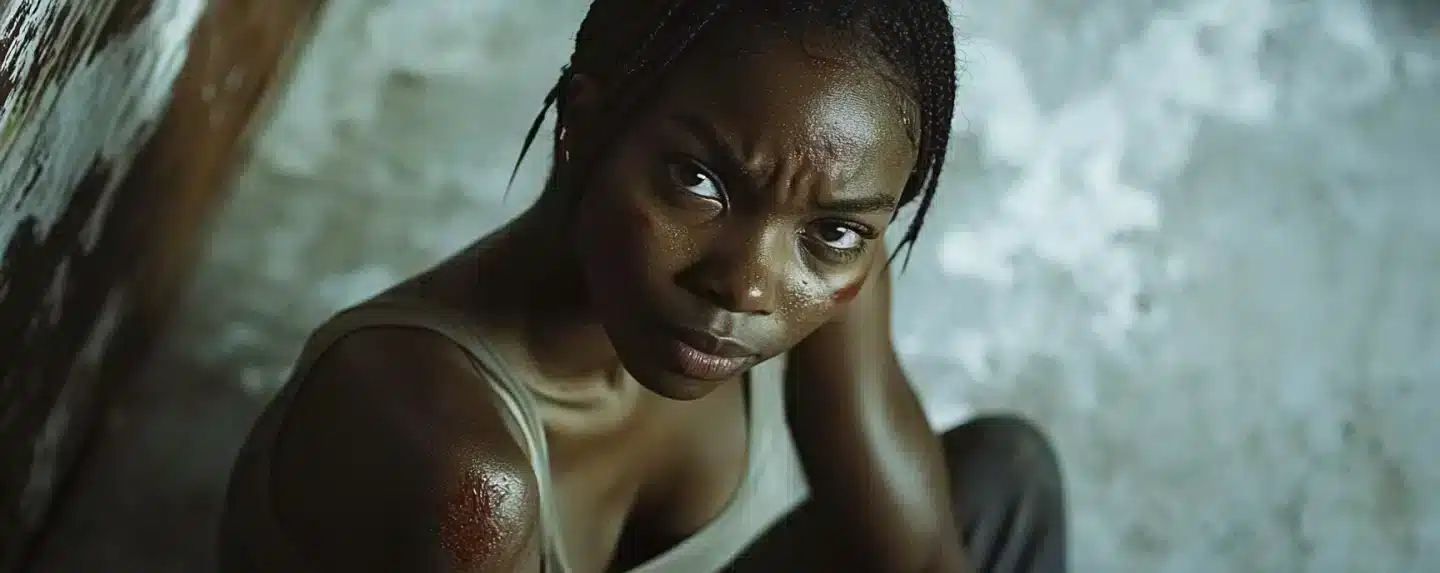 A sad and emotional woman