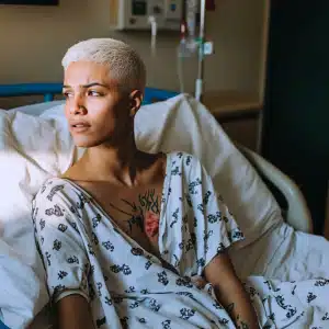 A transgender woman at a hospital