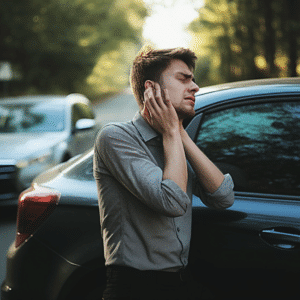Man holding neck in pain