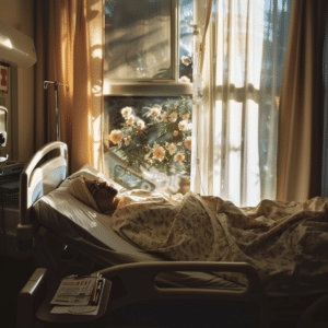 Person in hospital bed